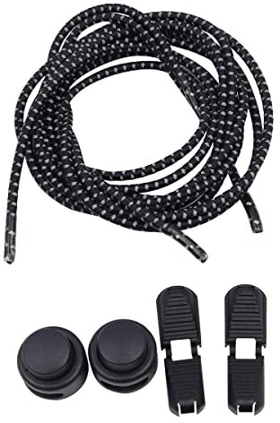 WANGCL 4 paia di lacci elastici senza allacciatura con dispositivo di blocco lacci regolabili in gomma senza lacci per scarpe adatte per adulti e bambini stivali da tavola e scarpe casual