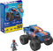 MEGA Hot Wheels - Race Ace Monster Truck Scontra e Schianta, veicolo da costruire con cofano rimovibile, con ruote giganti 1 personaggi pilota snodato incluso, giocattolo per bambini, 5+ anni, HMM49