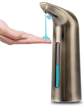 GULICA Seifenspender Automatisch, Berührungsloser Flüssigseifenspender, mit Infrarot-Bewegungssensor, wasserdicht, 400 ml, Grünbronze