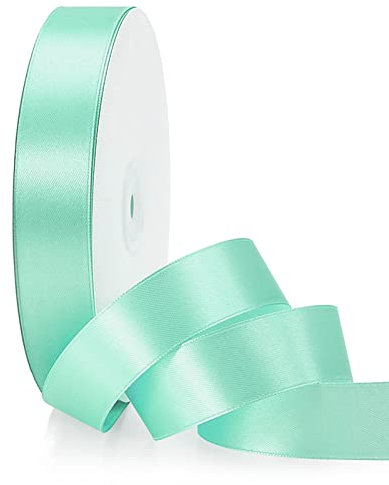 ZYOOO 25mm X 91m Satinband Türkis - Schleifenband Geschenkband Bänder zum Basteln