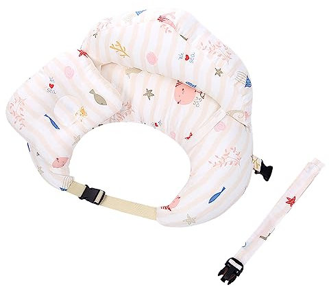 VEIYI Baby Stillkissen, Ergonomisches Motherhood Stillkissen, 3 Set U-förmiges Stillen Kissen, Abnehmbarem Baby Kissen aus 100% Baumwolle Verstellbarem Gurt mit Tasche (Ozean)