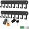 AIVORO Porte Clef Mural, 2 Pièces 8 Crochets Porte Clef Clef Mural Accroche pour Rangement des Clés et Courrier à l'entrée, Raccrocher ustensiles de Cuisine (Noir)