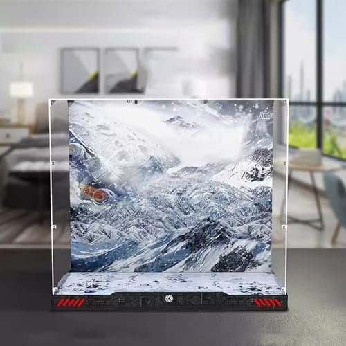 AZIZAT Acryl-Vitrine ist kompatibel mit Lego 75313 At-at All-Terrain gepanzerten Gehmaschinen-Modell. Sammlerstücke, staubdicht, transparente Display-Box (nur Aufbewahrungsbox 3 mm) (Hintergrund)