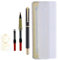 Tragbare Tasche Metall Füller Pinsel Stift mit Etui, nachfüllbar Flexible Pinselspitze Kalligraphie Stift zum Schreiben Schreiben Schreiben Illustration Kunst (1 schwarzer Stift, 1