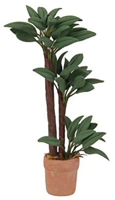 UPKOCH 1/12 Miniaturpflanze Keramiktopf Ficus Potted Plant Für Puppenhaus Deko Miniatur Garten Zubehör Realistische Pflanzen Dekoration Für Miniaturhäuser Und Feengärten