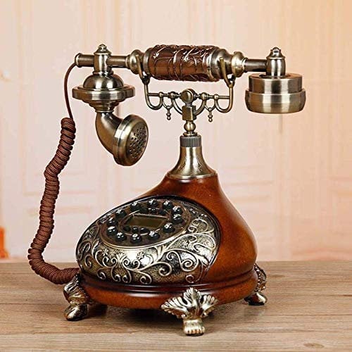 Telefono con filo vintage decorativo, campanello tradizionale, suoneria decorativa, telefono fisso artigianale (B) (C)