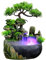 Gardenoble Zimmerbrunnen Pietra/Zimmerbrunnen Grand Canyon, Hochdruck Wasserpumpen mit LED-Beleuchtung, schöne Zerstäubungseffekt, Zuhause Büro Dekoration, 28 x15 x 20 cm