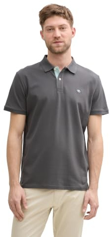Tom Tailor Herren 1027713 Piqué Poloshirt aus Baumwolle, 10307 - Dark Shadow, 3XL
