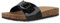 VAN HILL Damen Pantoletten Flach Lack Bequem Schuhe 216161 Schwarz Lack 40