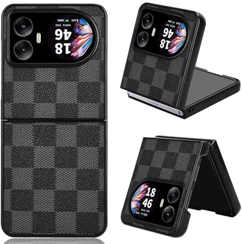 COQUE Funda para Teléfono Blackview Hero 10, Funda Plegable para Teléfono con Patrón de Dos Tonos Funda Blackview Hero 10-Negro