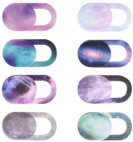 JIYIN 8PCS Laptop Camera Cover Slide, Starry Sky Webcam Cover Slide Phone Camera Cover, Ultra-Thin Computer Camera Cover Slide Blocker Slider Privacy Cover for Laptop Desktop PC Tablet(Starry Sky)