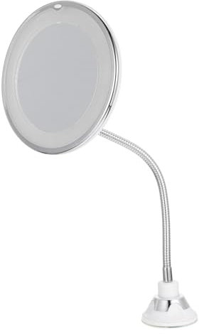 MUSISALY Espejo De Maquillaje con Luz Led De Aumento De Espejo De Baño con Ventosa con Aumento para Tocador