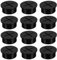 12PCS 25mm Black Desk Grommets, Cable Cord Grommet, Desk Hole Cover for Cable, Flexible Silicone Cable Grommet for Desk, Table and Other Furnitures