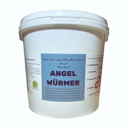 kompostwurmland Angelwürmer lebend | 500 Stück | Perfekte Köder für Süßwasser- und Salzwasserfische