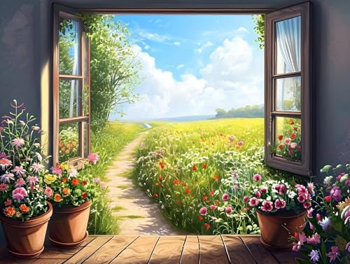 Diamond Painting Blumenpflanzen Diamond Painting Zubehör, Diamond Painting Set für Erwachsene Und Kinder, Mosaikherstellung, Full Drill Diamant Kunst Stickerei Kreuzstich Home Wand Dekor 40x30cm S-158