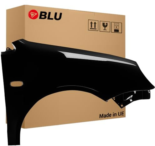 BLU Kotflügel Passend für Volkswagen Polo 9N IV 4 L041 LO41 Rechts Schwarz | 2001-2005 | Vorderseite Vorne | Lackiert | Einbaufertig