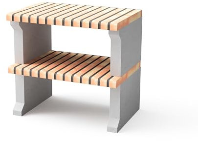 Movelar Alcoa Plus XL Seitenständer für vorgefertigten Grill (Grau, Orange, 86,5 x 58 x 58 cm) - Verwendung im Freien