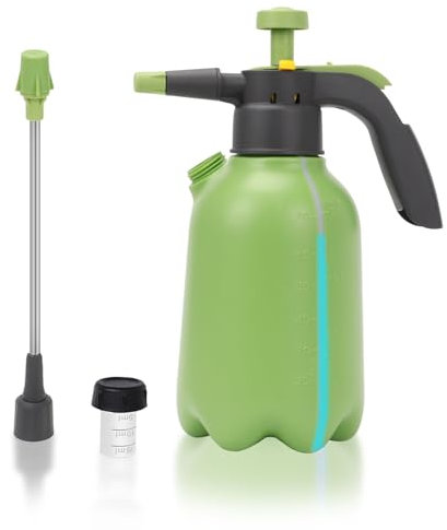 BigKing Pulvérisateur à Pression Compact De 2 L, Bouteille Pulvérisation avec Tige D'extension pour Le Jardin, L'arrosage en Pot à L'intérieur