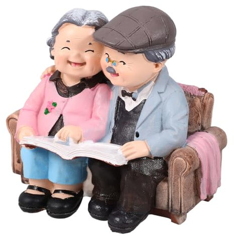 Ciieeo Willow Tree Grandparents Lover Figurines Grandma Romantic Couples Statue Color