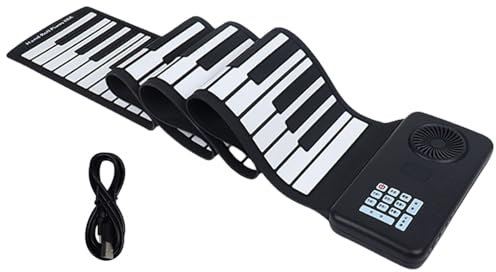 Instrumento musical de piano enrollable portátil de 88 teclas Teclado de piano electrónico plegable portátil resistente para principiantes