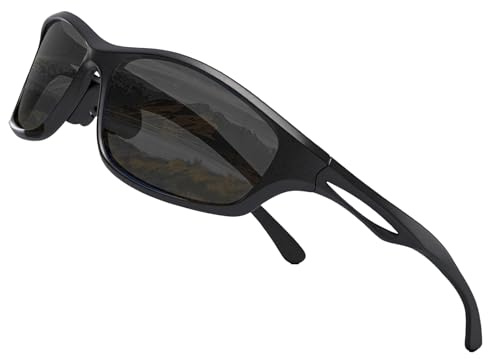 JAGPX Polarisiert Fahrradbrille Herren Damen Sport Sonnenbrille UV400 | Leicht, weiche Nasenpads, rutschfest. Ideal für Fahrrad, Autofahren, Laufen, Angeln. Polarisierte Gläser reduzieren Blendung.