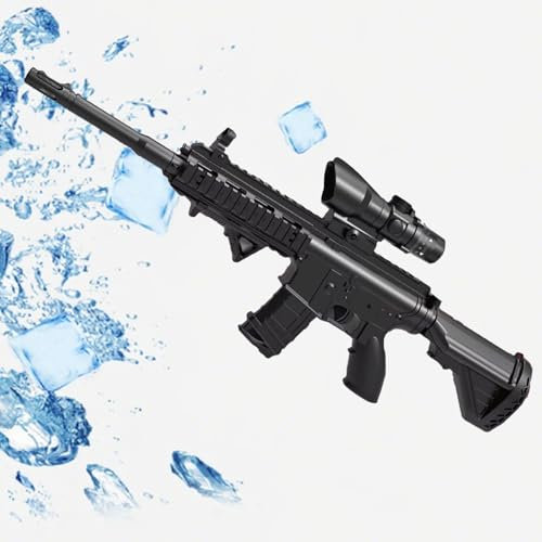 M416 Fusil d'assaut Mode Double balles Souples Water Polo Pistolet Jouet RéGlable télescope Sniper Tir à Longue PortéE Carabine pour Enfants à Partir De 6 Ans en ExtéRieur Toy Gun