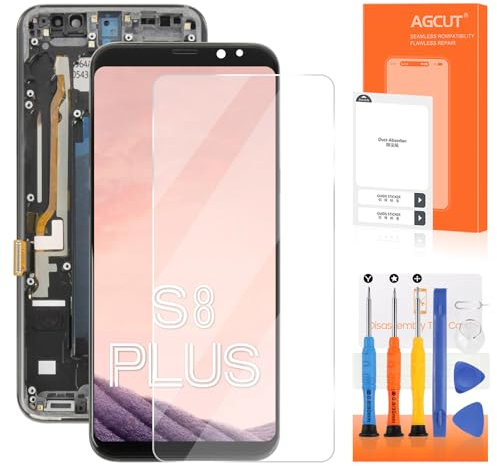 Display LCD pour Samsung Galaxy S8+ Écran de Rechange pour Galaxy S8 Plus SM-G955F SM-G955U 6,2 LCD Ecran Replacement Assemblage avec Réparation (Noir avec Cadre, Incell)