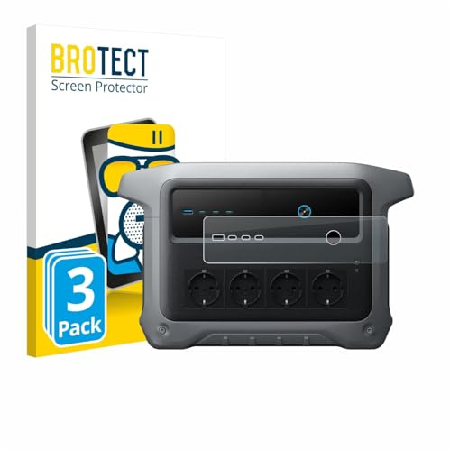 BROTECT Schutzglas für Anker SOLIX C1000 Gen 2 | 3 Stück Entspiegelnder Displayschutz Made in Germany Schutzfolie Matt Kratzfest 9H Anti-Fingerprint Einfache Montage