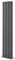 The Bath People 24539 Ingarsby Double Panel Vertical Column Curved Design Radiator 1800 x 350-Anthracite, Anthracite