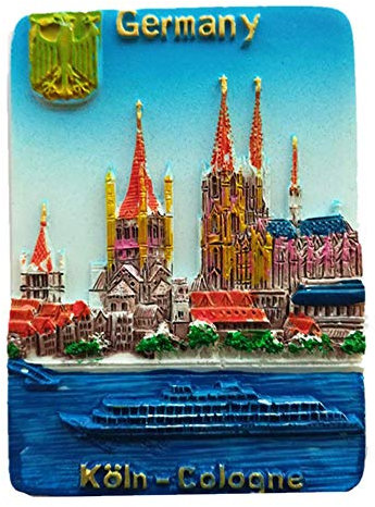 Muyu Magnet 3D-Kühlschrankmagnet mit Köln- und Deutschland-Motiv, Heim- und Küchendekor