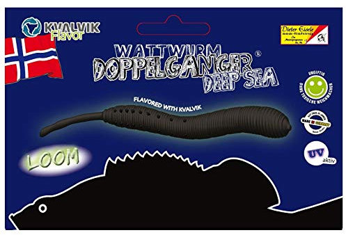 Dieter Eisele Wattwurm Doppelgänger Deep Sea 8cm - 5 Gummiwürmer, Farbe:Wattwurm schwarz