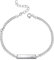 MATERIA 925 Silber Armband Frauen Schildarmband mit Herz 3mm Panzerkette Armkette Damen 18-23cm SA-15-Ohne Gravur