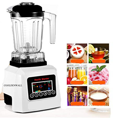 CGOLDENWALL Commercial 30000 RPM/Min Blender Automatic Smoothie Maker 丨 1800W Multi-functional Sand Ice Mixer for Tea Collection&Milkshake&Ice Crusher Juicer & Grinder (white)