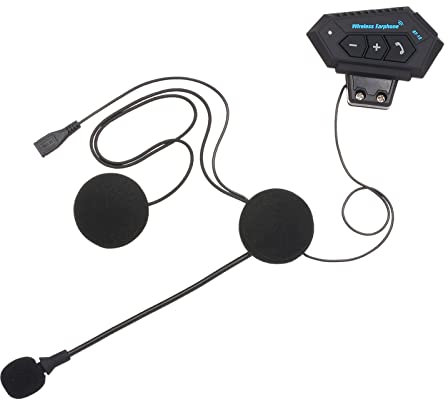 Motorradhelm-Kopfhörer Bt4.0 + EDR-Headset Drahtlose Helmkopfhörer Freisprechen mit USB-Aufladung zur Steuerung von Mikrofon-Musikanrufen