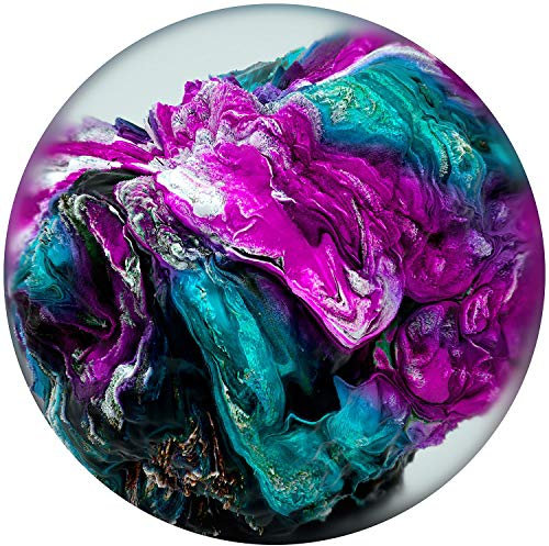 Startonight Impression Sur Verre Acrylique Tableau - Globe Violet Bleu Rond Décor - Moderne Image pour la Décoration de la Maison 60 cm