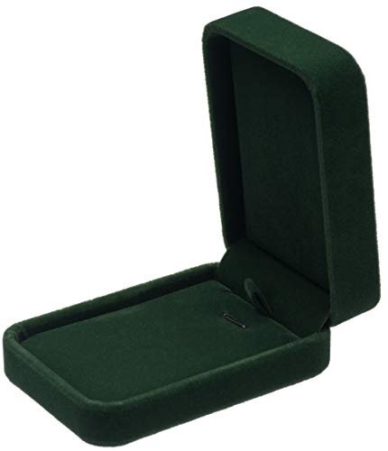 POKOFO Boîte à bijoux classique en velours pour collier et pendentif (Vert)