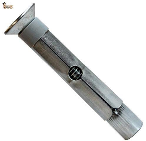 BricoLoco Taco anclaje metálico acero cincado 10.9 de expansión con tornillo DIN 7991 cabeza avellanada. Para pared, techo, suelo, trx, toldo... (10, 8x80 (para broca 10 mm.))