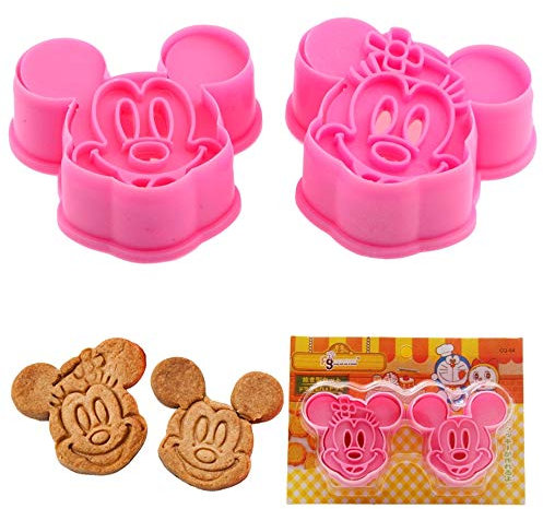KAISHANE 2 Stück Cartoon Maus Ausstechformen Kuchen Backen Sugarcraft Handwerk Form Bakeware-Kunststoff