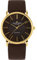 JACQUES LEMANS Herrenuhr, Eco Power Uhren Männer, Chronograph aus massivem Edelstahl - Gold beschichtet mit Apfel-Leder Armband, Herrenuhr großes Ziffernblatt, Model 1-2105B, Arm Herrenuhr groß