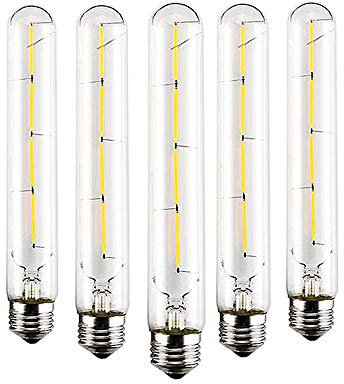 Vintage T30 Long Tube Klarglas LED-Lampe Edison Dekorative Tube Glühbirnen E27 4W(40W Schraube Halogenlampe Ersetzen) T30 Filament LED-Lampen Warmweiß 2700K AC220-240V(225mm) 5Stück