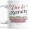 Paroles d'amour Cadeau Depart Retraite Femme Tasse Cadeau pour une Collegue Retraitee Message Vive la retraite Tasse fleurs originale humour Mug pot de depart d'entreprise