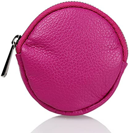 irisaa Damen Münzbörse, kleine Geldbörse mit Reißverschluss, Mini Portemonnaie Coin Pocket für Frauen Mädchen Kinder, Damen Tasche 2020:Magenta