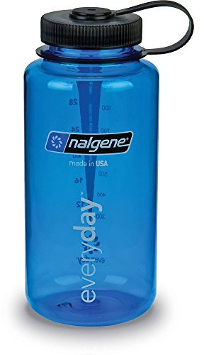 Nalgene Tritan Wasserflasche mit breiter Öffnung, BPA-frei, Blau / Schwarz