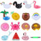 MULEVIP Portavasos de Piscina 15 Piezas Soportes Inflables para Bebidas para Piscina, Flotador Inflable Posavasos para Bebidas Accesorios para de Piscina con Mini Bomba de Aire