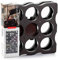 AC - Botellero Modular apilable - Capacidad de 9 Botellas – Fabricación en plástico – Ideal para Botellas de Vino, champán, estantería – 34,5 x 35,5 x 17 cm - Color Marrón Oscuro