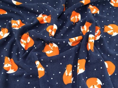 Minerva Polarfleece-Stoff, Marineblau, Meterware
