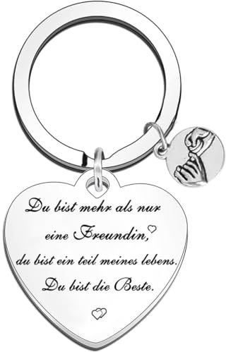 Freundschafts Geschenke für Mädchen/Frauen – You Are More Than A Friend Freundschafts Schlüsselanhänger, Geschenk für Beste Freundin, Frauen, Teenager, Geburtstags Geschenke Schmuck