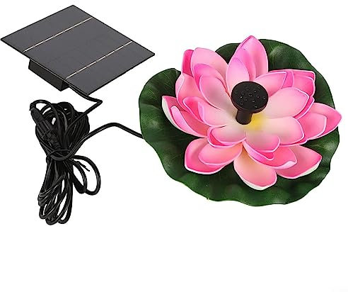 Solar Wasserpumpe Solar Springbrunnen, 2.5W Lotus Solar Springbrunnen Pumpe mit 7 Düsen Solar Garten Teichpumpe für Springbrunnen Pool Vogelbad