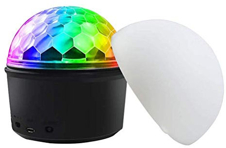 JMWYH Disco Light Party Ball Projector Stage Crystal Lamp Bluetooth Speaker for Holidays Lights Spotlight