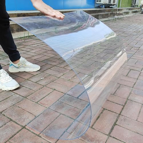 tow000ack Plaques pour Toiture Transparent,Auvent de Porte Marquise en Polycarbonate Porte Résistante Toit Abri Protection Contre La Pluie et UV,Résistance aux Chocs,Personnalisable (1.2 * 1m)